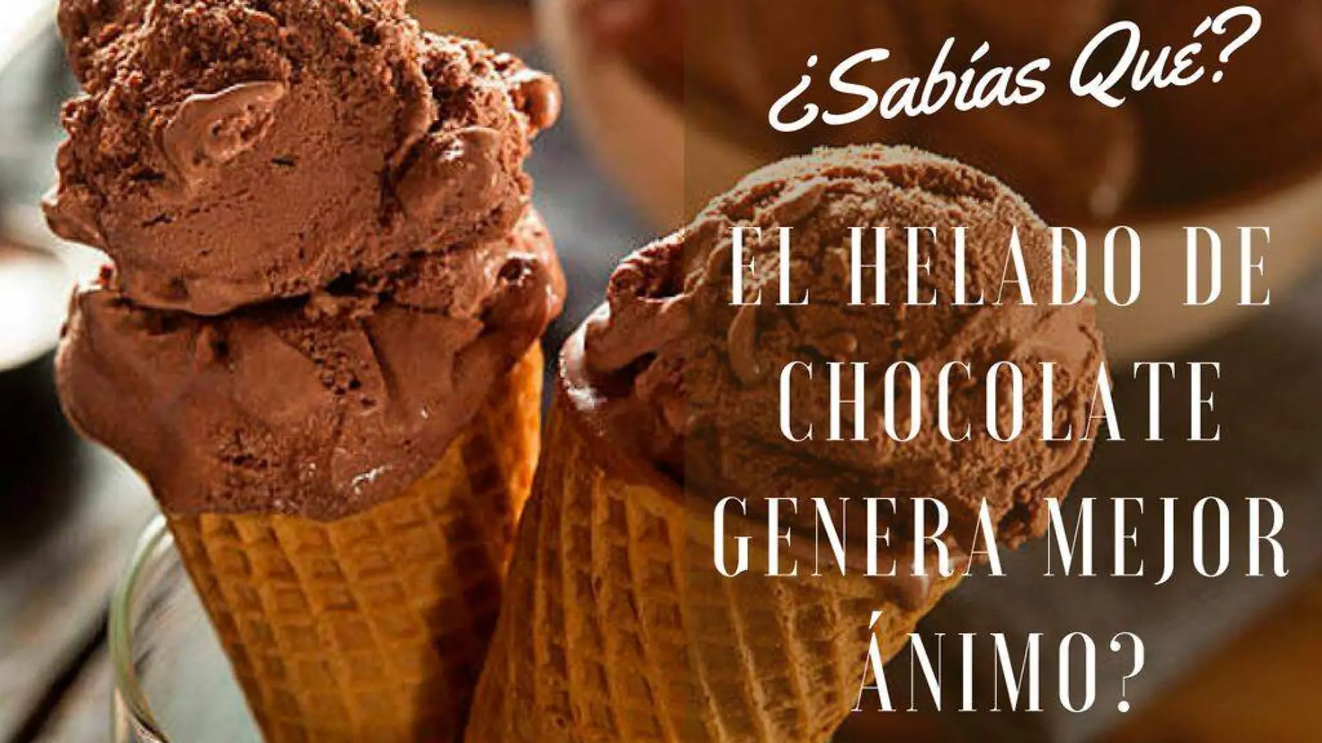 Helado de chocolate genera mejor animo